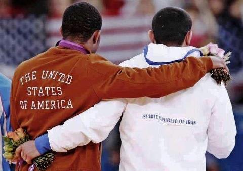 American & Iranian Embrace