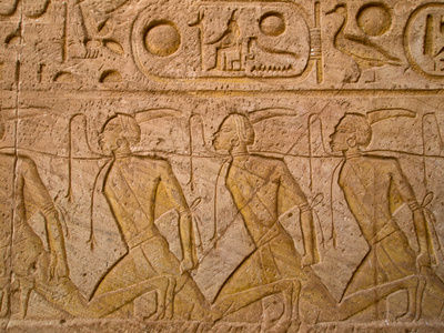 hieroglyphics of slaves in Abu Simbel
