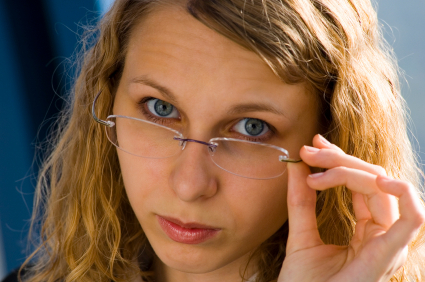 Questioning Bus. Woman