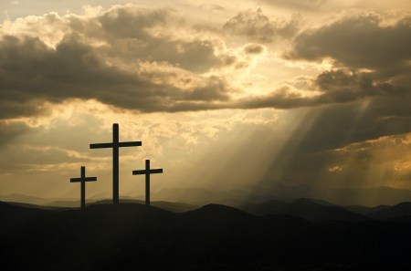 Three Crosses & Rays of Light